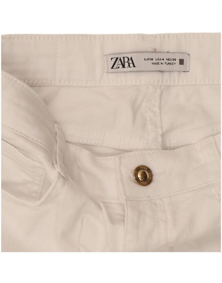 Zara Dame Straight Jeans EU 36 XS W26 L29 Hvid