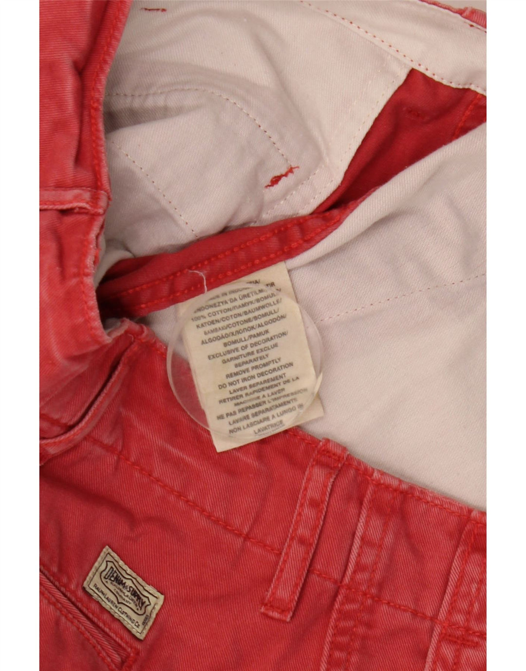 Ralph Lauren Herre Denizen Chino Shorts W32 Medium Rød Bomuld