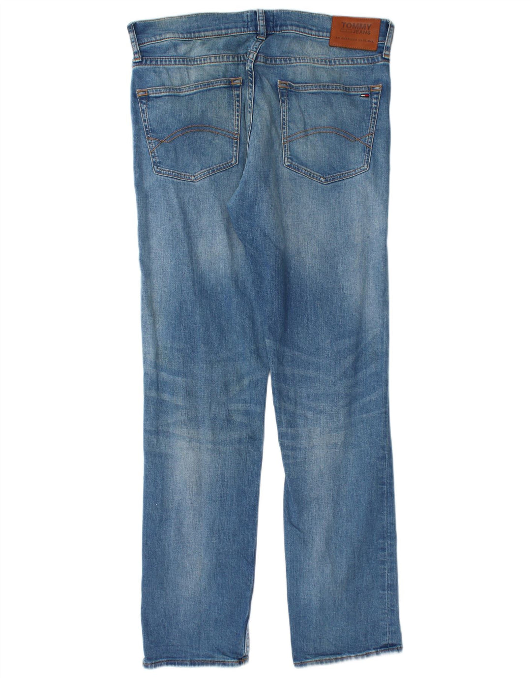 Tommy Hilfiger Herre Straight Jeans W32 L32 Blå Bomuld