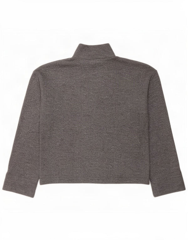 Zara Dame Oversized Turtle Neck Jumper Sweater UK 10 Small Grey Bomuld