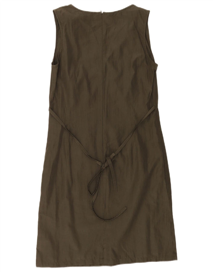 Jones Dame Ærmeløs Skede Kjole EU 36 Small Khaki Polyester