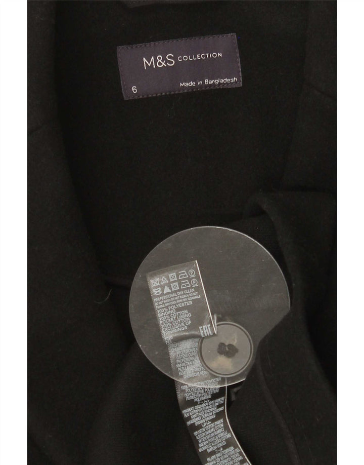 Marks & Spencer Dameoverfrakke UK 6 XS Sort Polyester