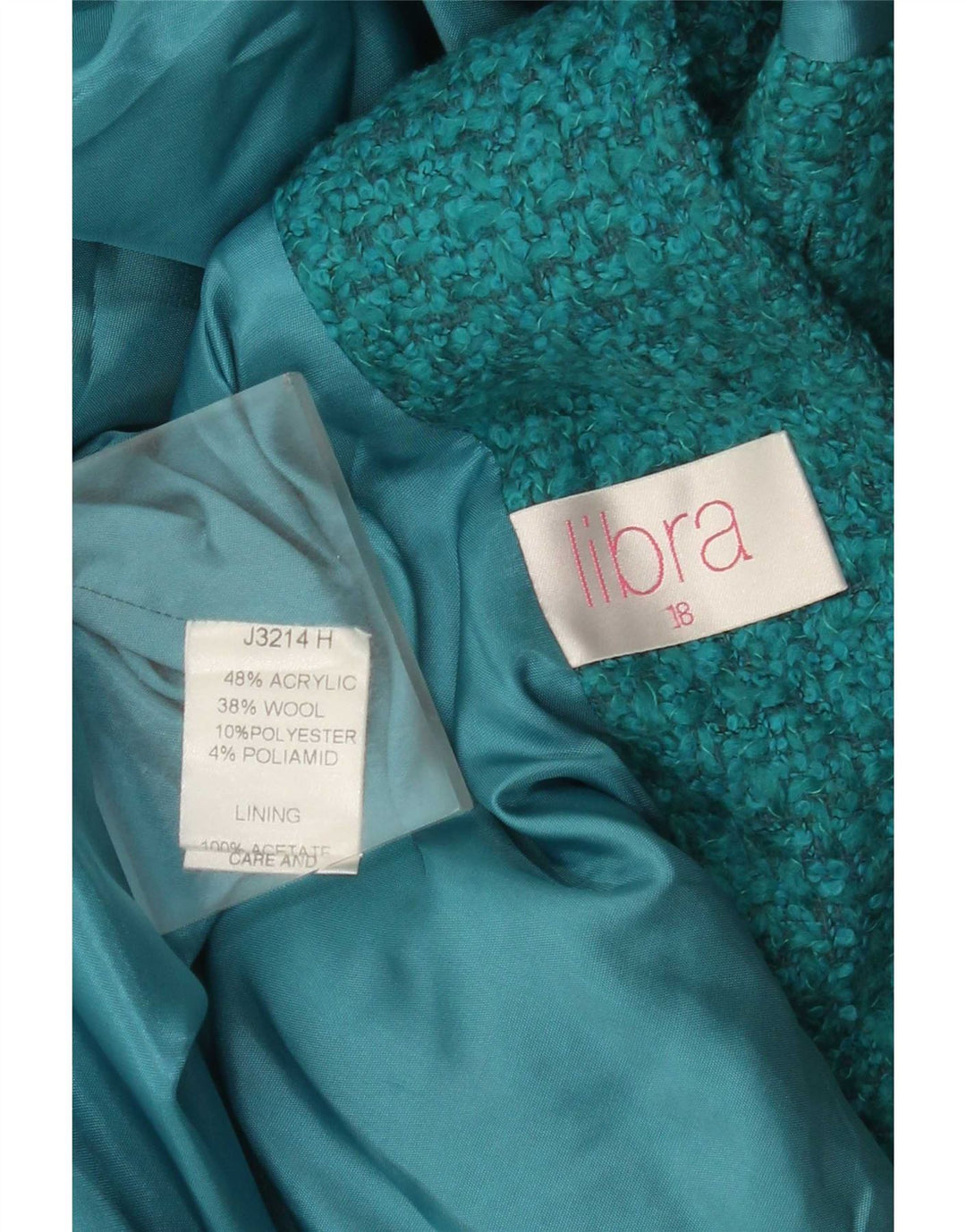 Libra Dame 3-knaps blazerjakke UK 18 XL turkis akryl