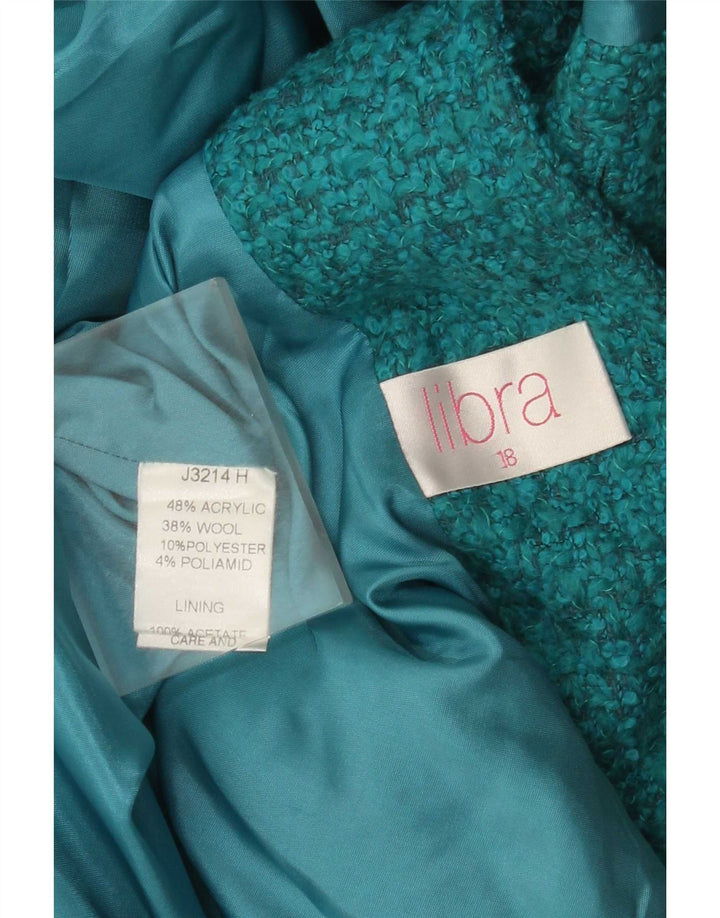 Libra Dame 3-knaps blazerjakke UK 18 XL turkis akryl