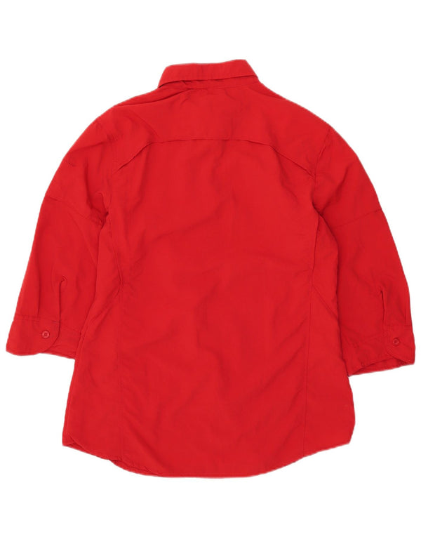 Columbia skjorte med 3/4 ærmer til kvinder UK 18 XL rød nylon