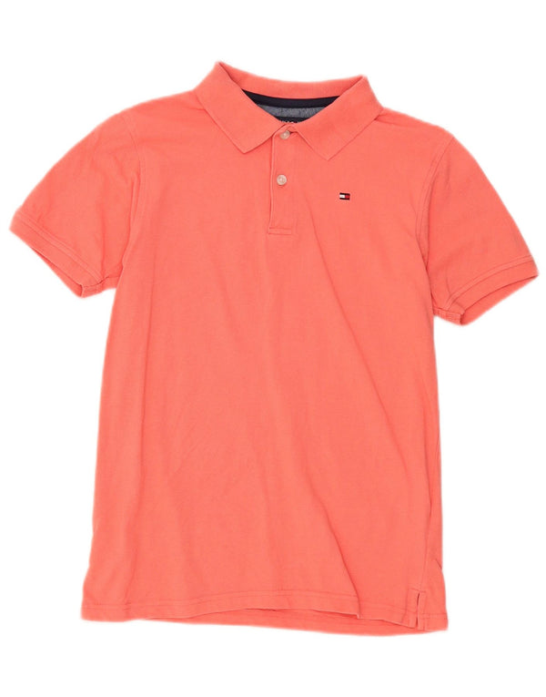 Tommy Hilfiger Boys Polo Shirt 15-16 År Stor Orange Bomuld