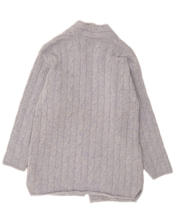 Exquisit Dame Cardigan Sweater UK 16 Large Blue Wool
