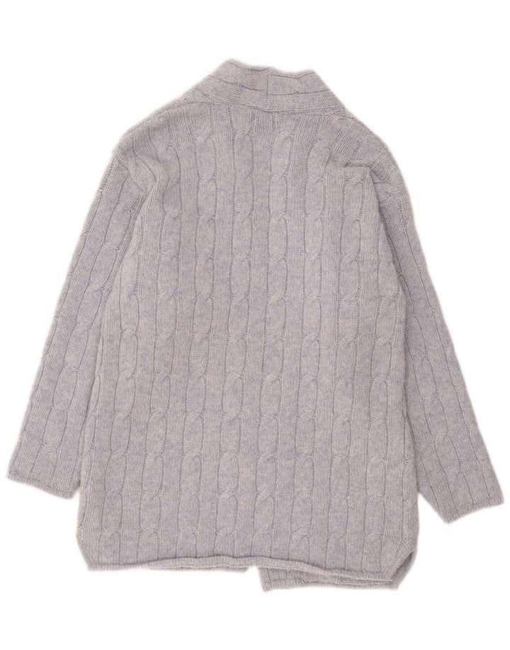 Exquisit Dame Cardigan Sweater UK 16 Large Blue Wool