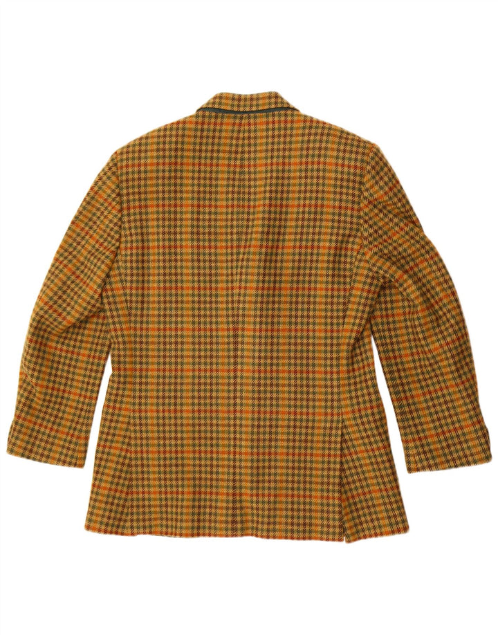 Alberto Aspesi Herre 3-knaps blazerjakke IT 50 Large Yellow Houndstooth