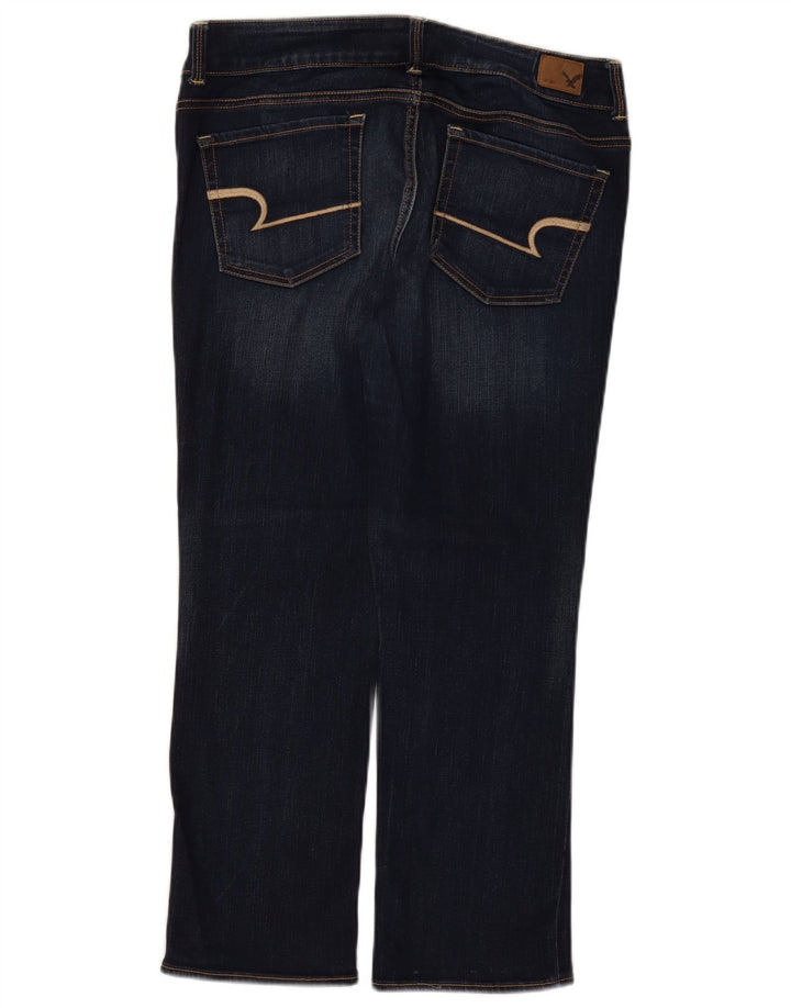 American Eagle Womens Regular Bootcut Jeans UK 16 Large W34 L26 Navy Blue