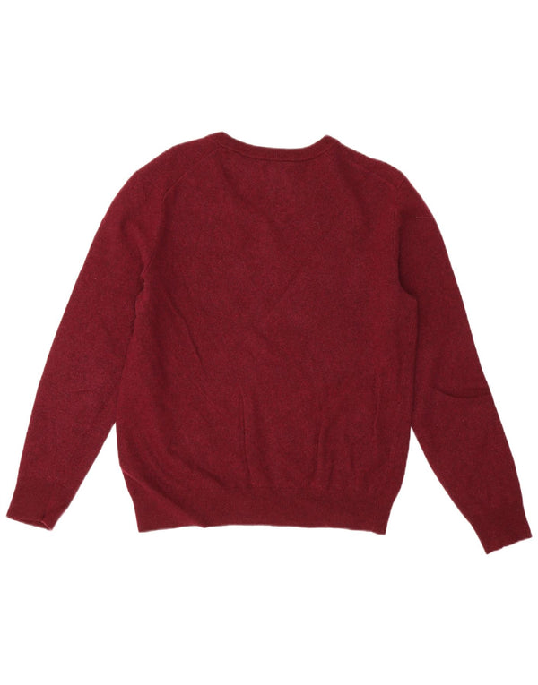 Gant Dame V-hals sweater UK 14 Large Bourgogne lammeuld