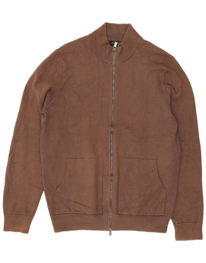 Massimo Dutti Herre Cardigan Sweater Stor Brun Viscose