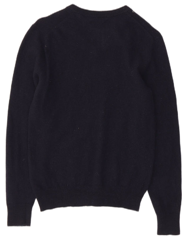 Gant Dame V-hals sweater UK 10 Lille marineblå uld