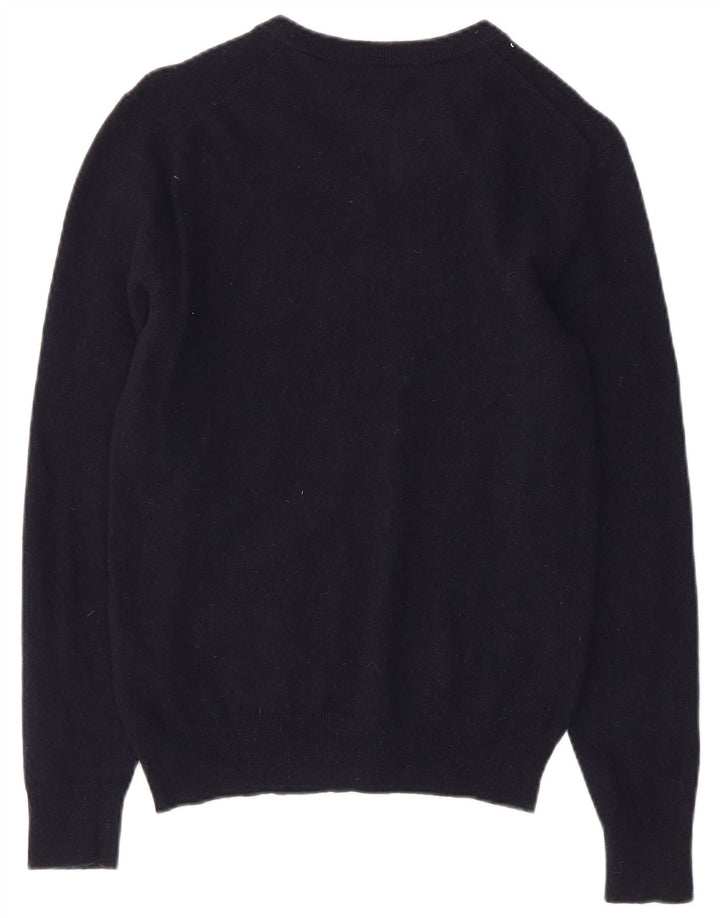 Gant Dame V-hals sweater UK 10 Lille marineblå uld