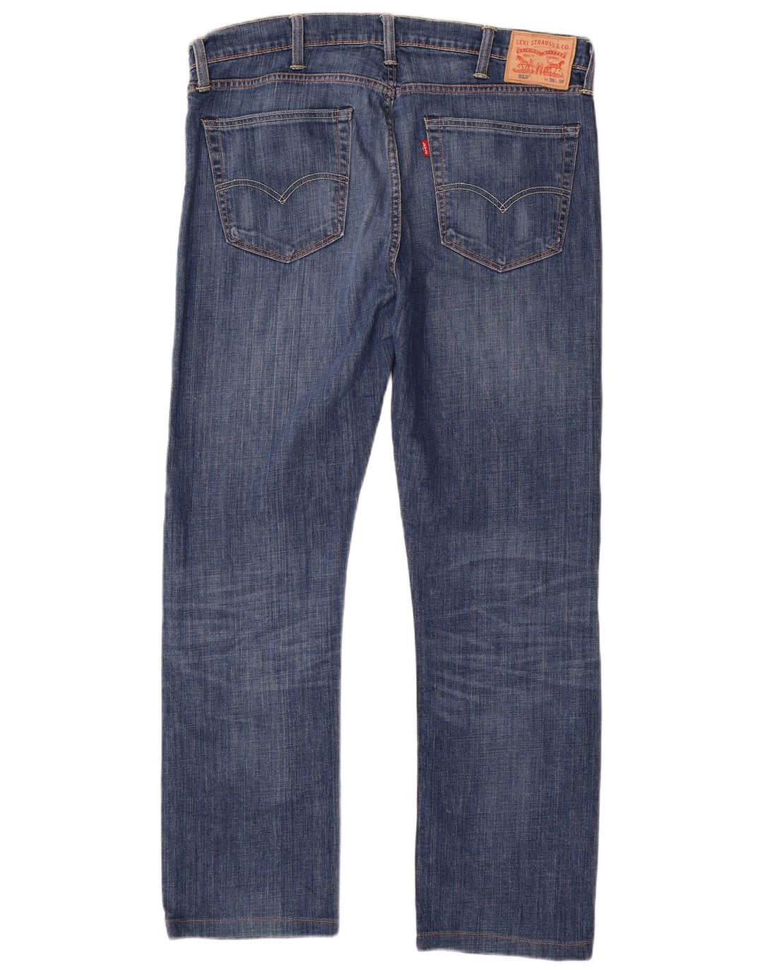 Levi's Herre 513 Slim Straight Jeans W38 L31 Blå Bomuld