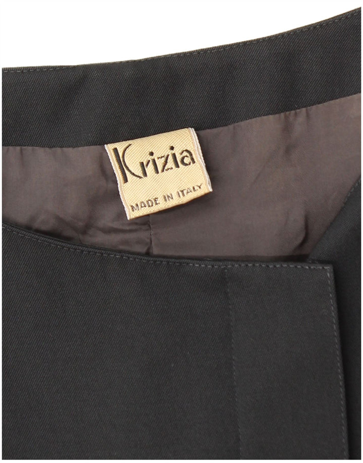 KRIZIA Womens Blazer Jacket IT 46 Large Black Wool