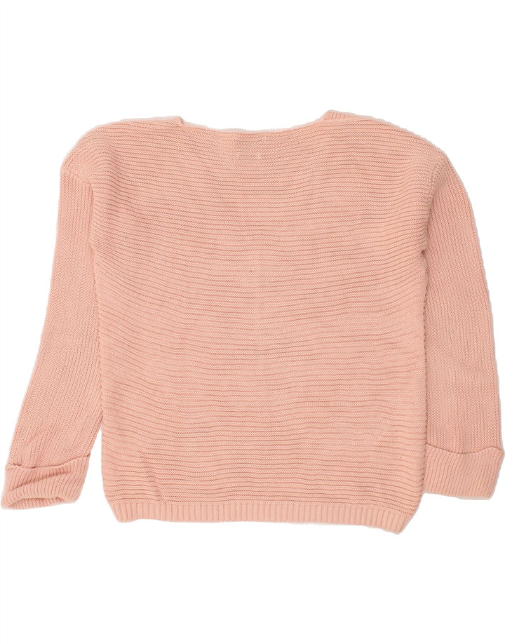 MASSIMO DUTTI Womens V-Neck Jumper Sweater UK 6 XS Pink Vintage Massimo Dutti and Second-Hand Massimo Dutti from Messina Hembry 