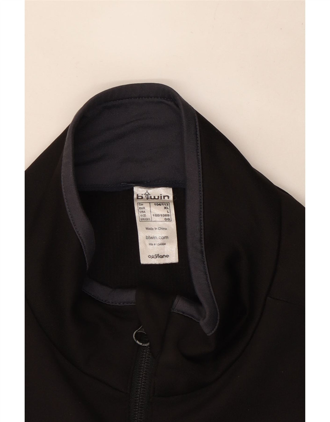 Vintage træningsdragt til mænd, topjakke, stor sort polyester
