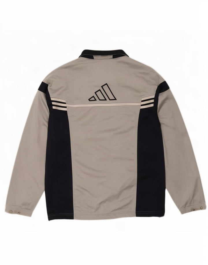 Adidas Grafisk træningsdragt jakke til mænd mellemgrå Colourblock Polyester