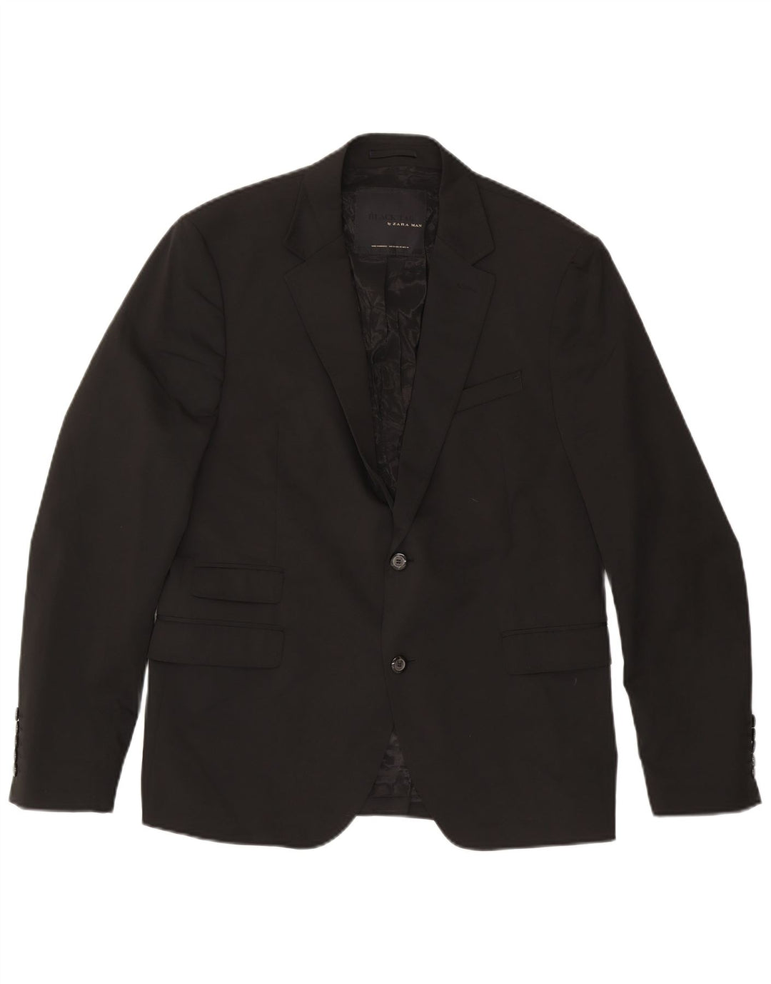 Zara Herre 2-knaps blazerjakke IT 54 2XL Sort Polyester