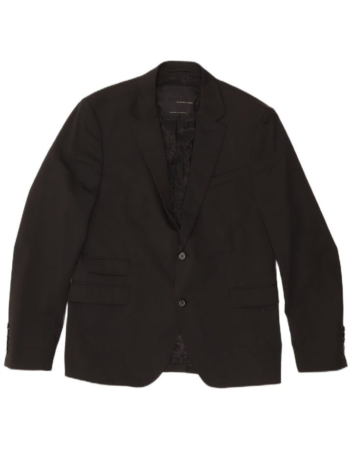 Zara Herre 2-knaps blazerjakke IT 54 2XL Sort Polyester