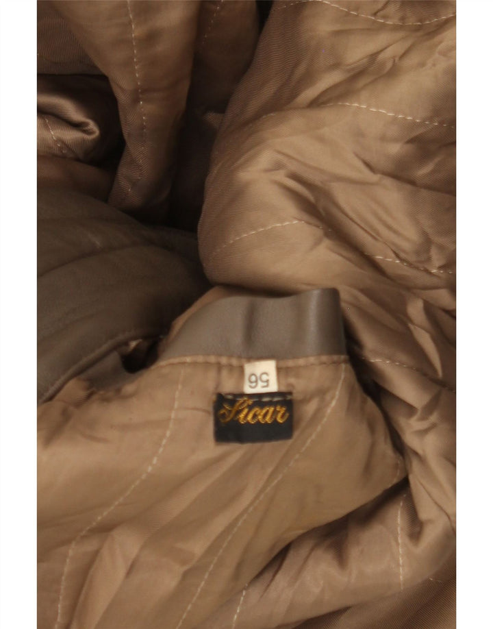 Vintage herre læderjakke IT 56 3XL Brun