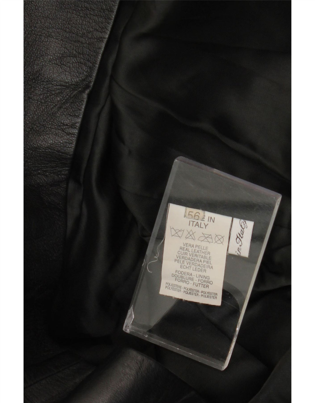 Vintage dame læderjakke IT 56 3XL sort læder