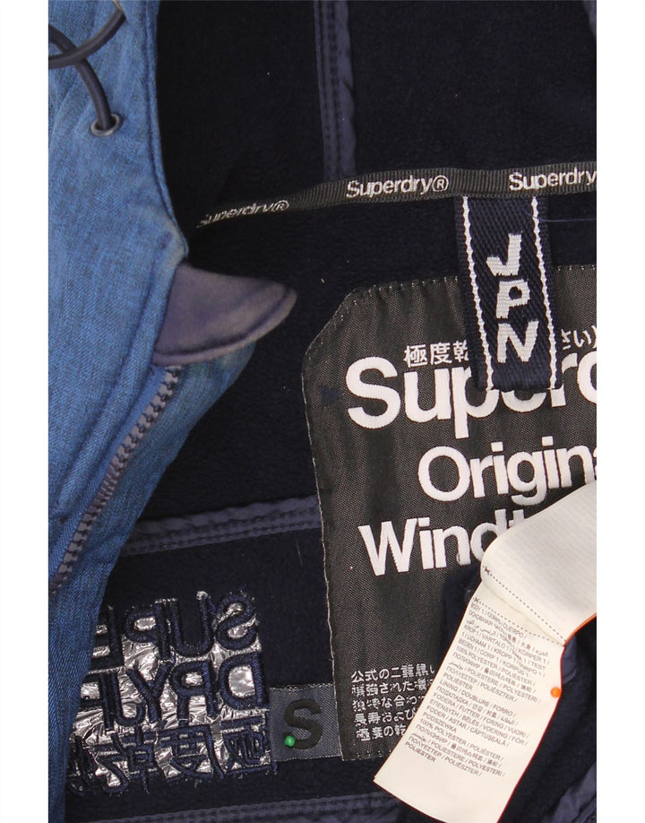 SUPERDRY Vindjakke med hætte til mænd UK 36 Small Blue