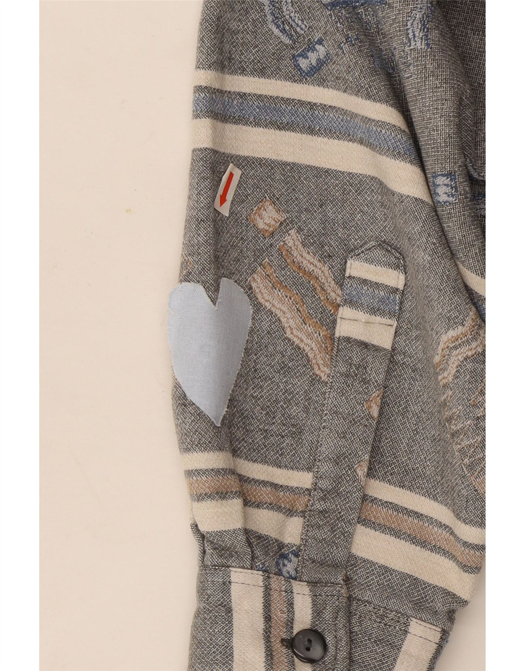 Vintage herre flannel skjorte stor grå stribet