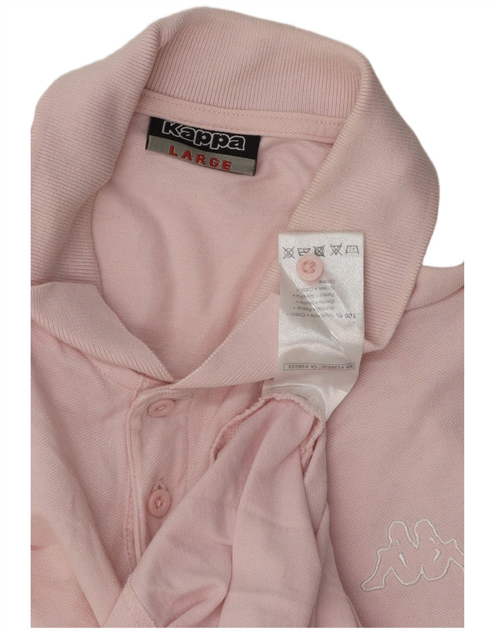 KAPPA Mens Polo Shirt Large Pink Cotton