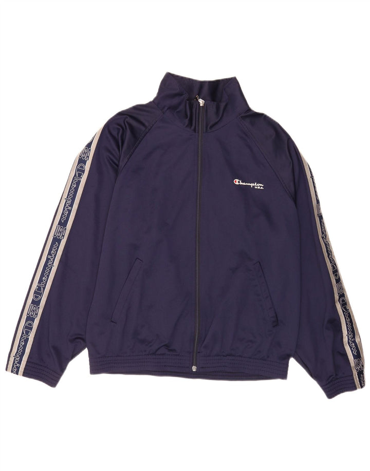 Champion Herre grafisk træningsdragt Top jakke Lille marineblå polyester