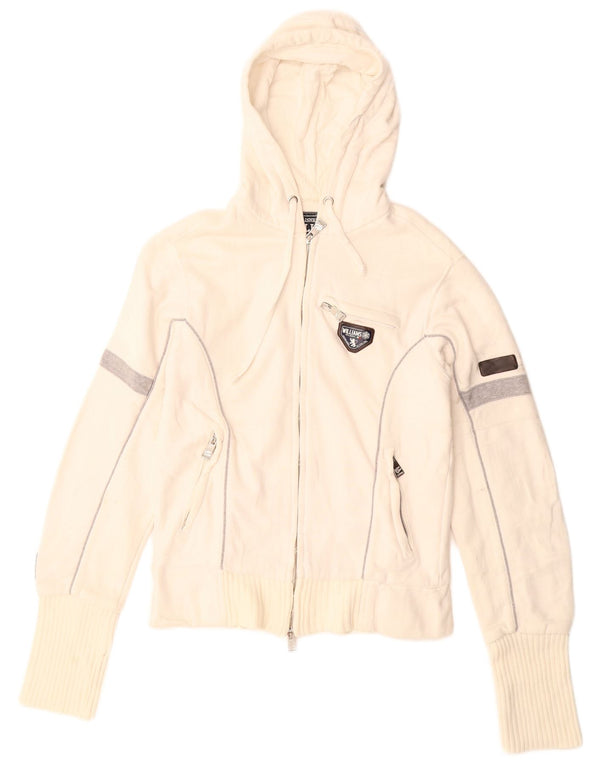 Williams Wilson Dame Hættetrøje Sweater UK 12 Medium White Colourblock