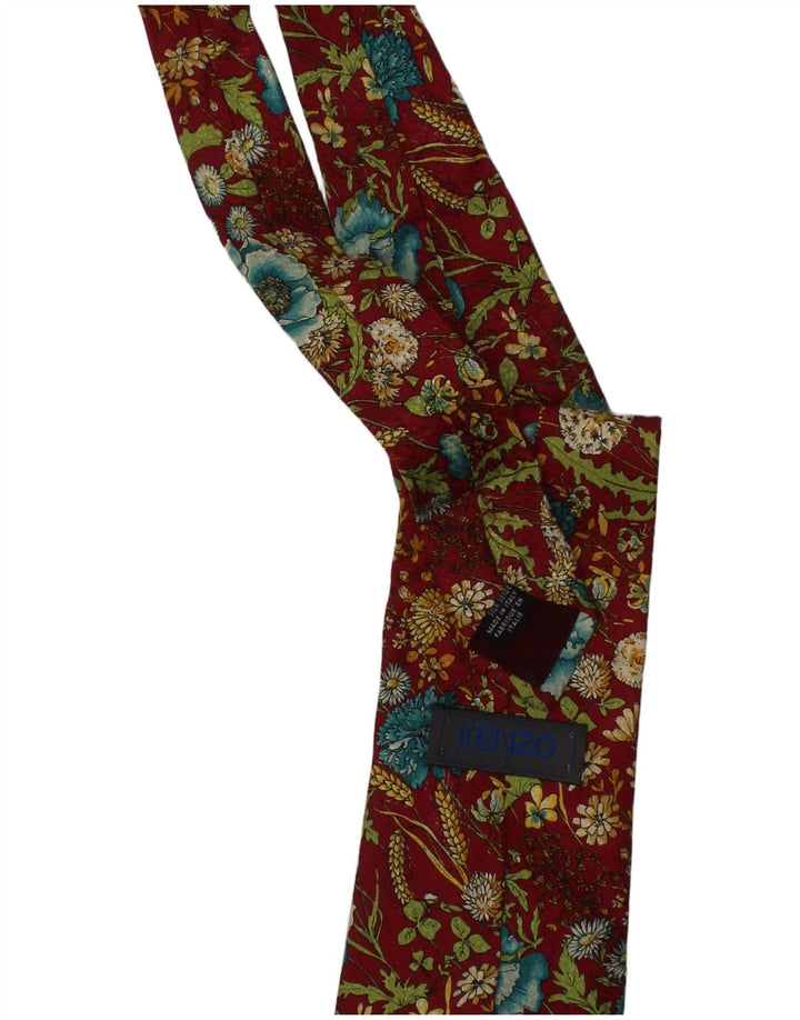 Kenzo Herre Slips One Size Burgundy Floral Silke Designer