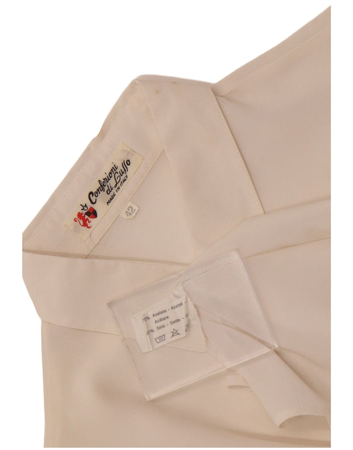 Confezioni Di Lusso Dameskjorte IT 42 Medium White Acetate