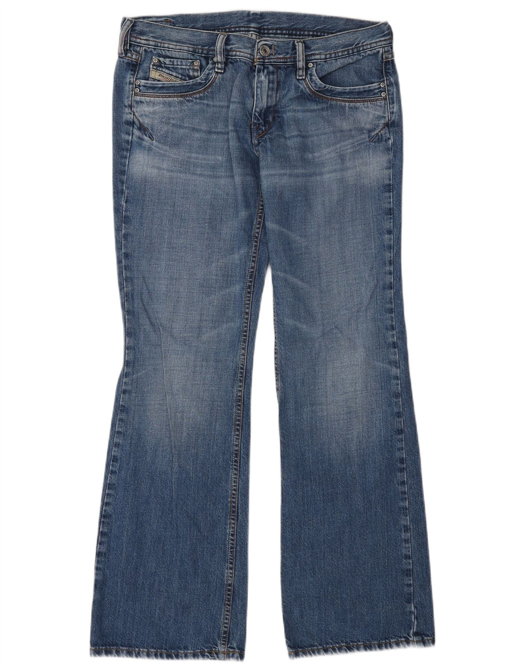 Diesel Dame Bootcut Jeans W28 L30 Blå Bomuld