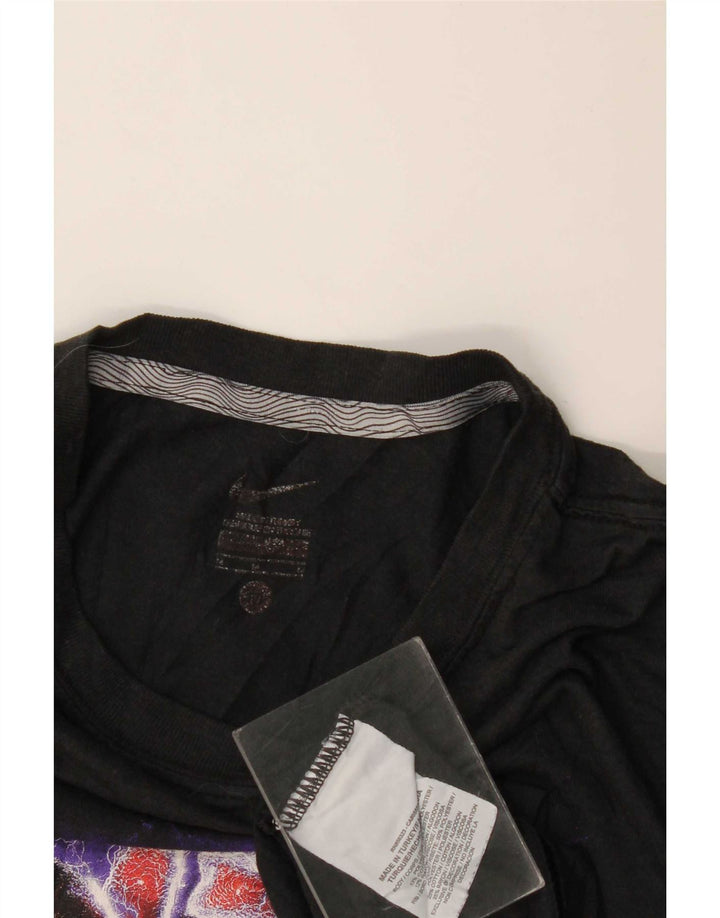 Nike Grafisk T-shirt top mellem sort polyester til mænd