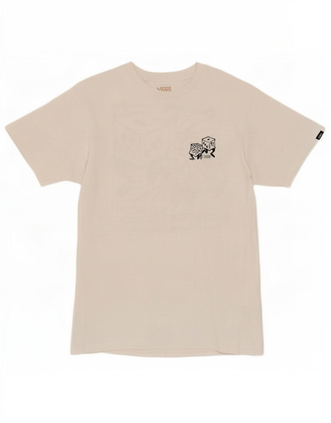 Vans Herre Classic Fit Grafisk T-Shirt Top Lille Hvid Bomuld