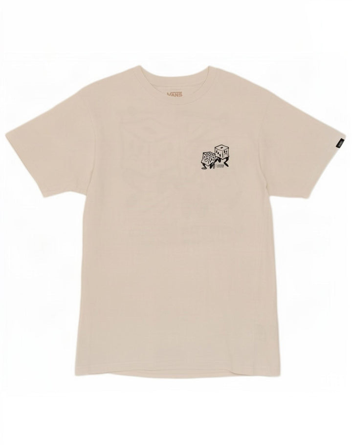Vans Herre Classic Fit Grafisk T-Shirt Top Lille Hvid Bomuld