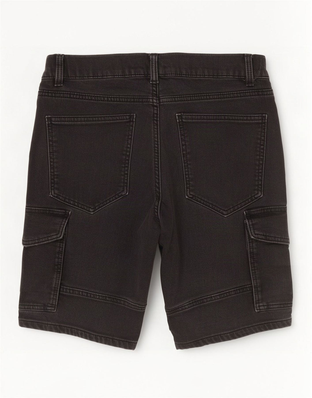 Zara Herre Cargo Denim Shorts EU 42 Large W32 Grå Bomuld