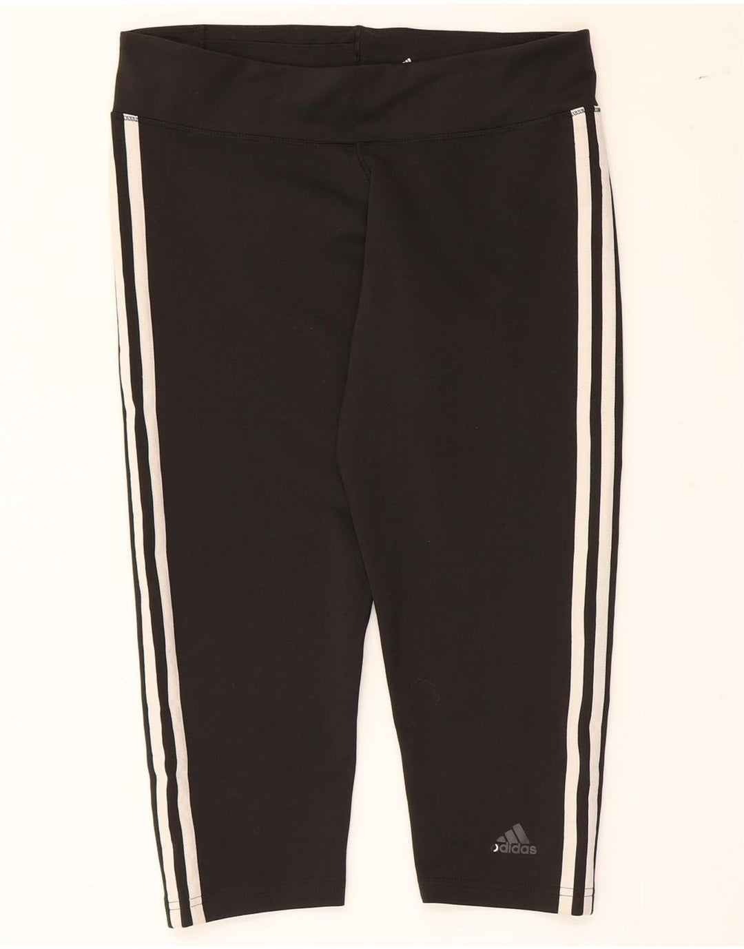 ADIDAS Dame Climalite Capri Leggings UK 12/14 Medium Black Polyester