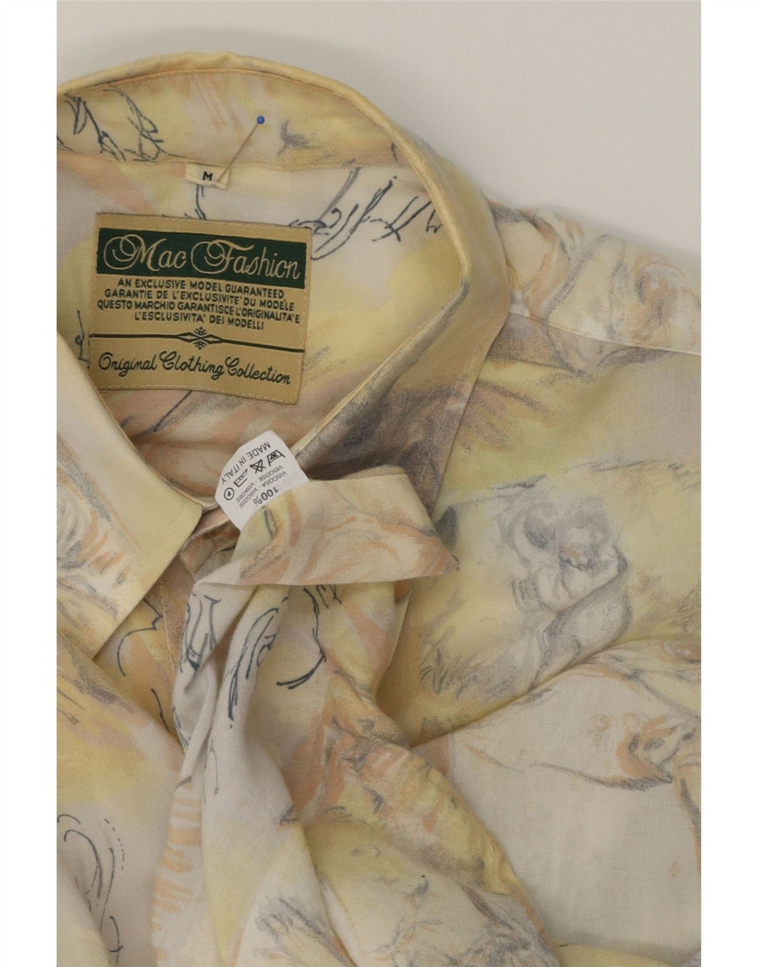 MAC FASHION Kortærmet skjorte til mænd Medium Flerfarvet Patchwork Viscose