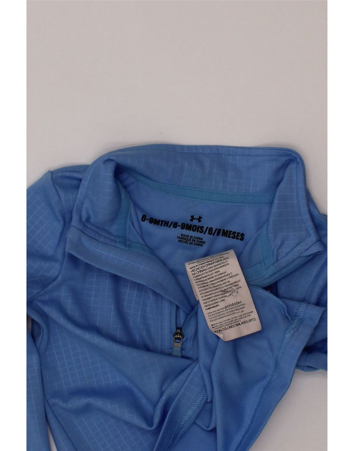 Under Armour Baby Boys Pullover Træningsdragt Top 6-9 måneder Blå Gingham