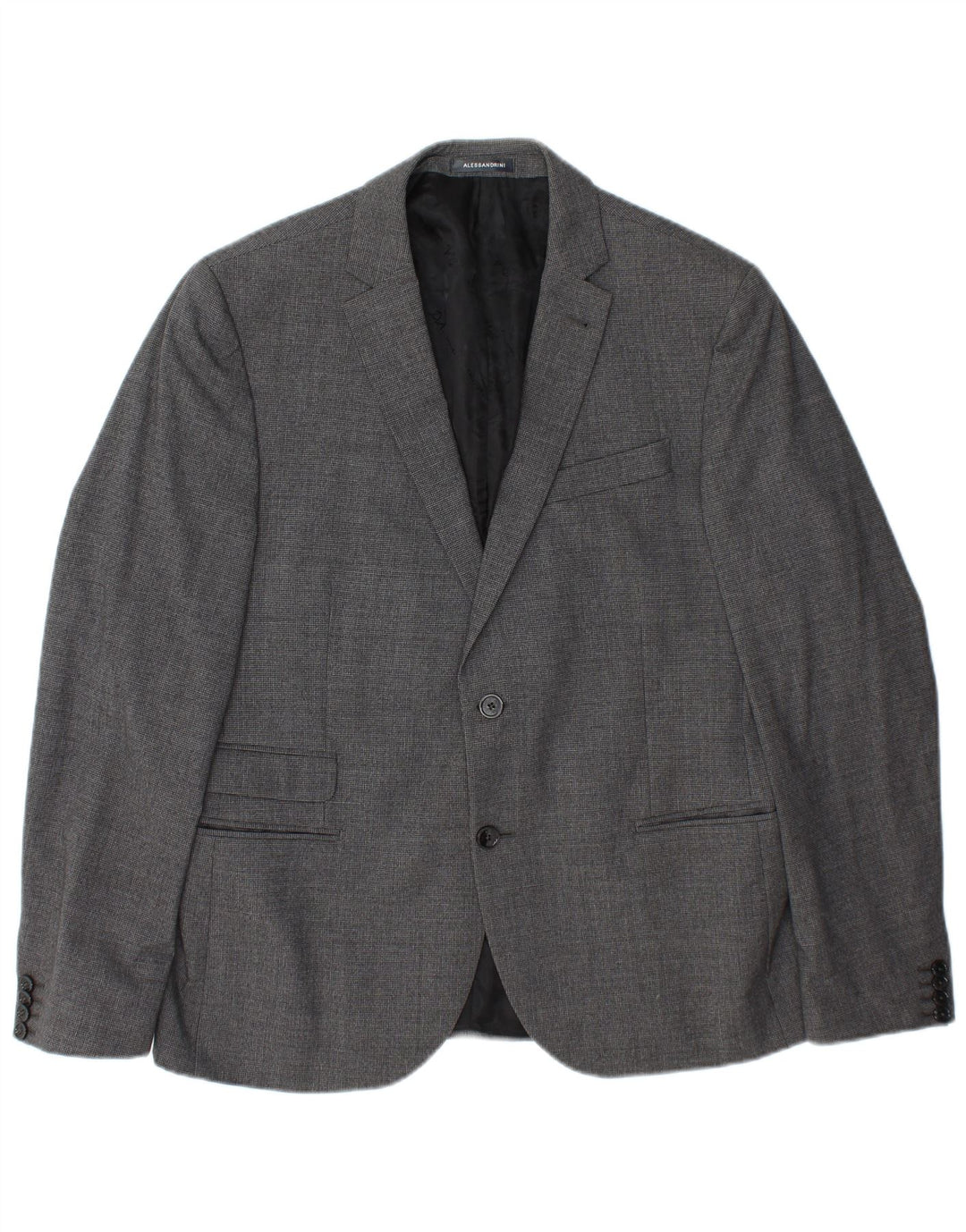 Daniele Alessandrini Herre 2-knaps blazerjakke IT 52 XL Grå Houndstooth