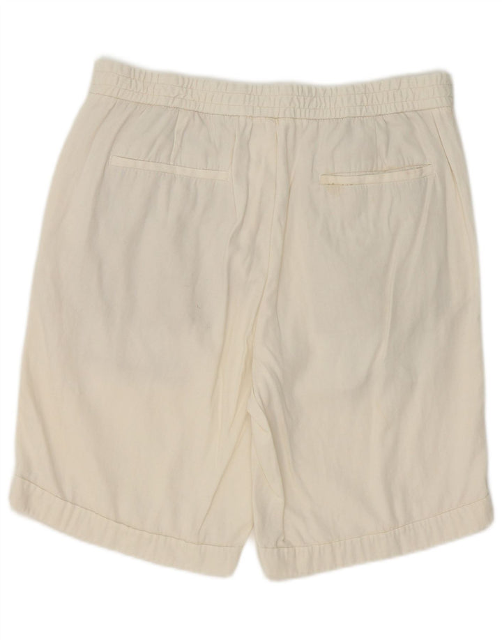 Zara Herre Chino Shorts Large W32 Hvid Bomuld
