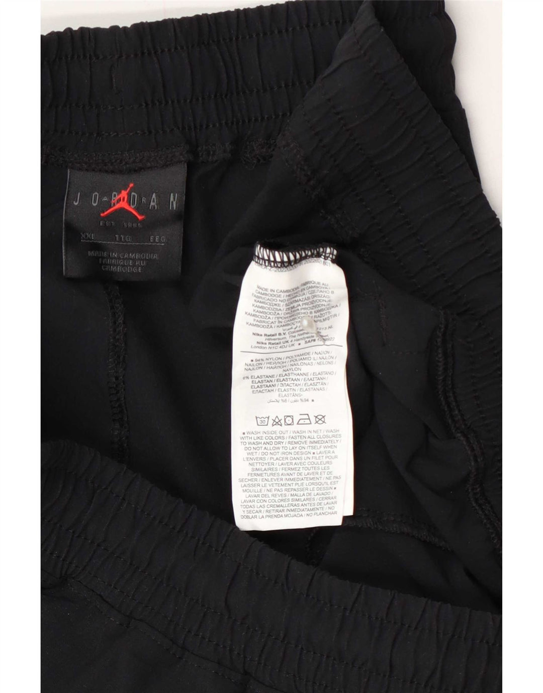 Jordan Herre Cargo Træningsdragt Bukser 2XL Sort Nylon