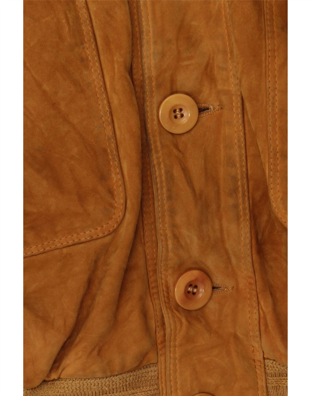 Vittorio Forti Herre Ruskind Bomber Jacket IT 50 Stort Beige Læder