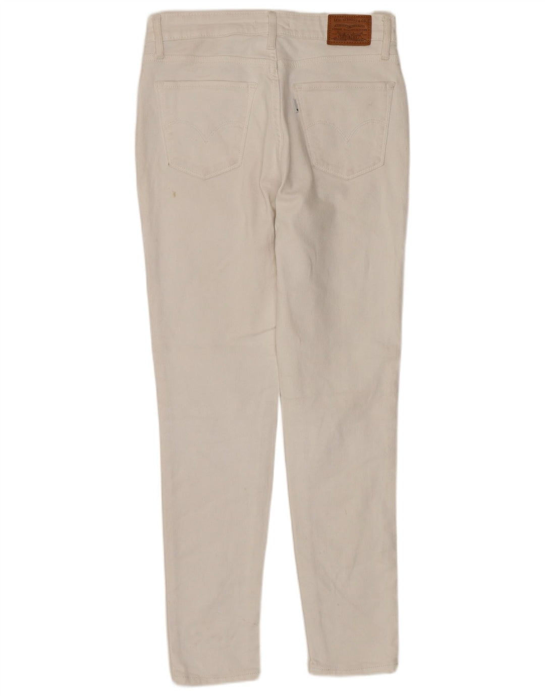 LEVI'S Dame 721 Skinny Jeans med høj talje W28 L27 hvid bomuld