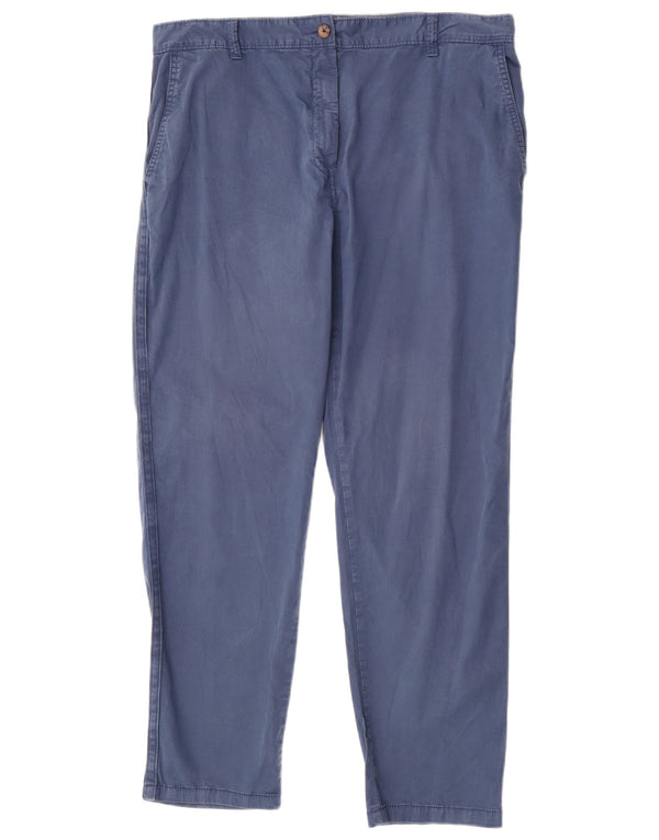 Marks & Spencer koniske Chinobukser til kvinder UK 16 Large W34 L29 Marineblå
