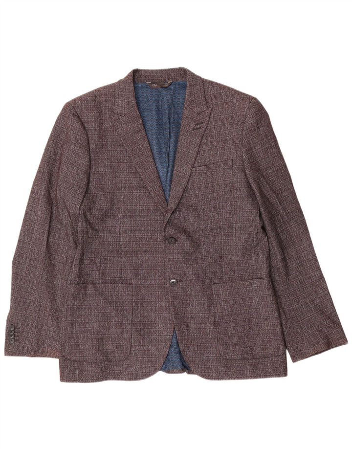 Marks & Spencer Herre 2-knaps Slim Blazer Jacket UK 42 XL Grå Polyester