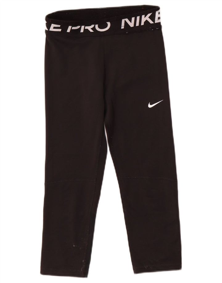 Nike piger Dri Fit grafiske leggings 10-11 år medium sort polyester